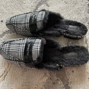 J.Crew Academy Faux Fur Loafer Mule